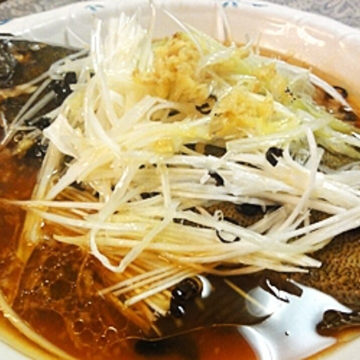 ヒラメの豆鼓蒸し